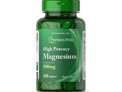 Puritan Pride, High Potency Magnesium - 500mg - 100 tablete (Magneziu de inalta potenta)