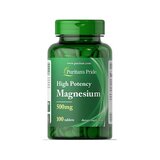 Puritan Pride, High Potency Magnesium - 500mg - 100 tablete (Magneziu de inalta potenta)